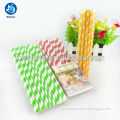 Striped paper straws for drinking